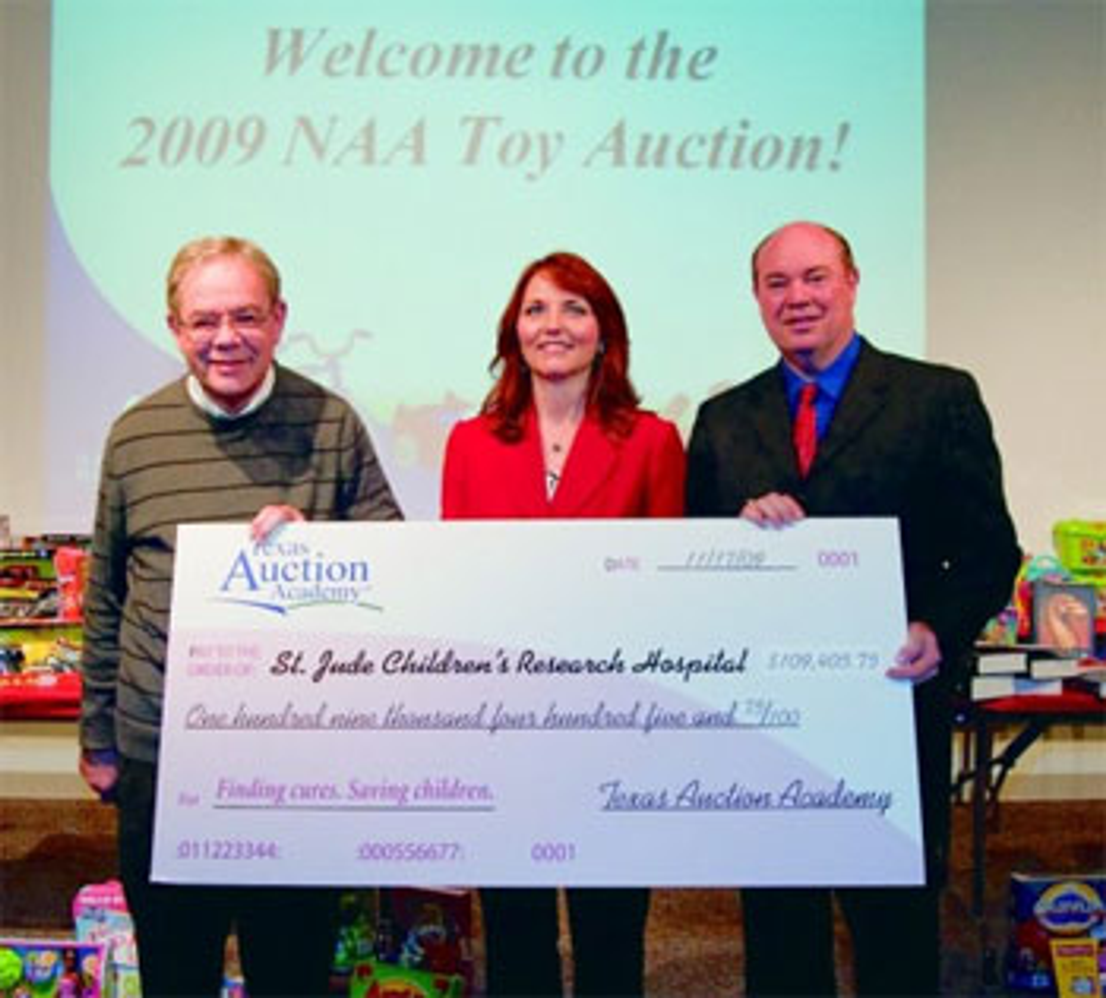 America’s Auction Academy Presents $109,405.75 Check to St. Jude