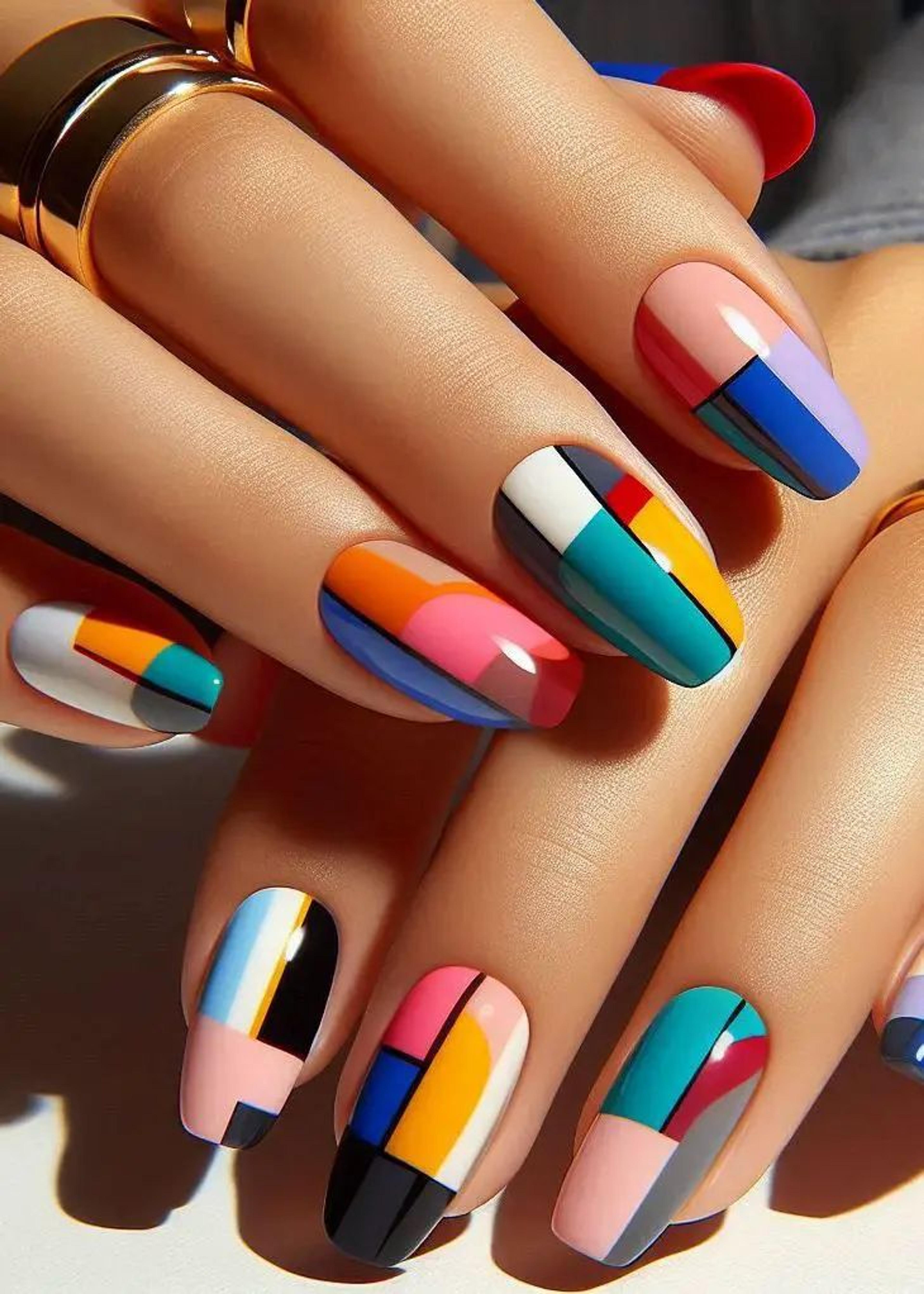 Color Blocking nails