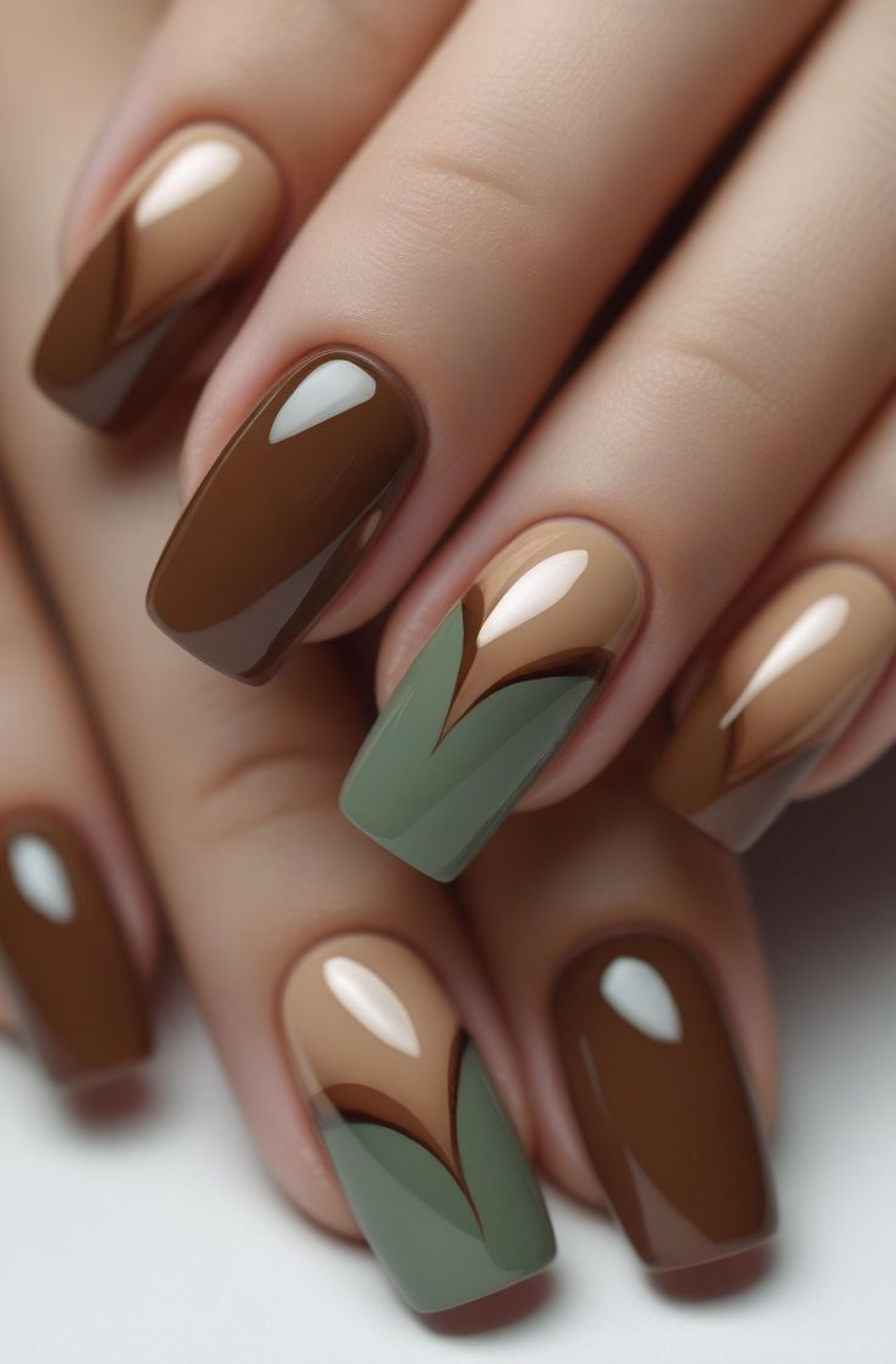 Earthy Tones nails