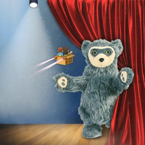 Brillebjørn på Latter