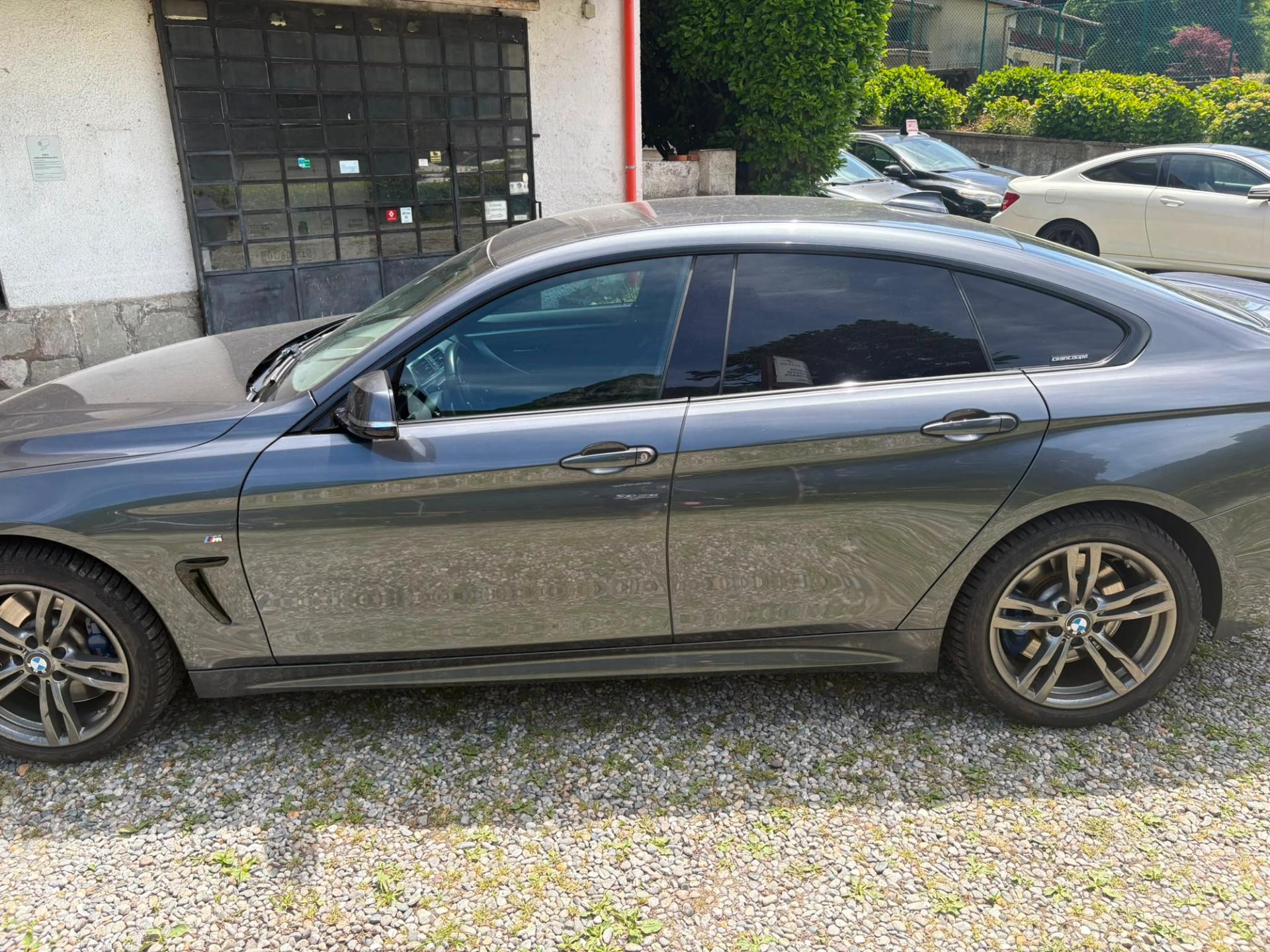 Profilo laterale BMW 430d Gran Coupé — auto usate garantite a Lecco