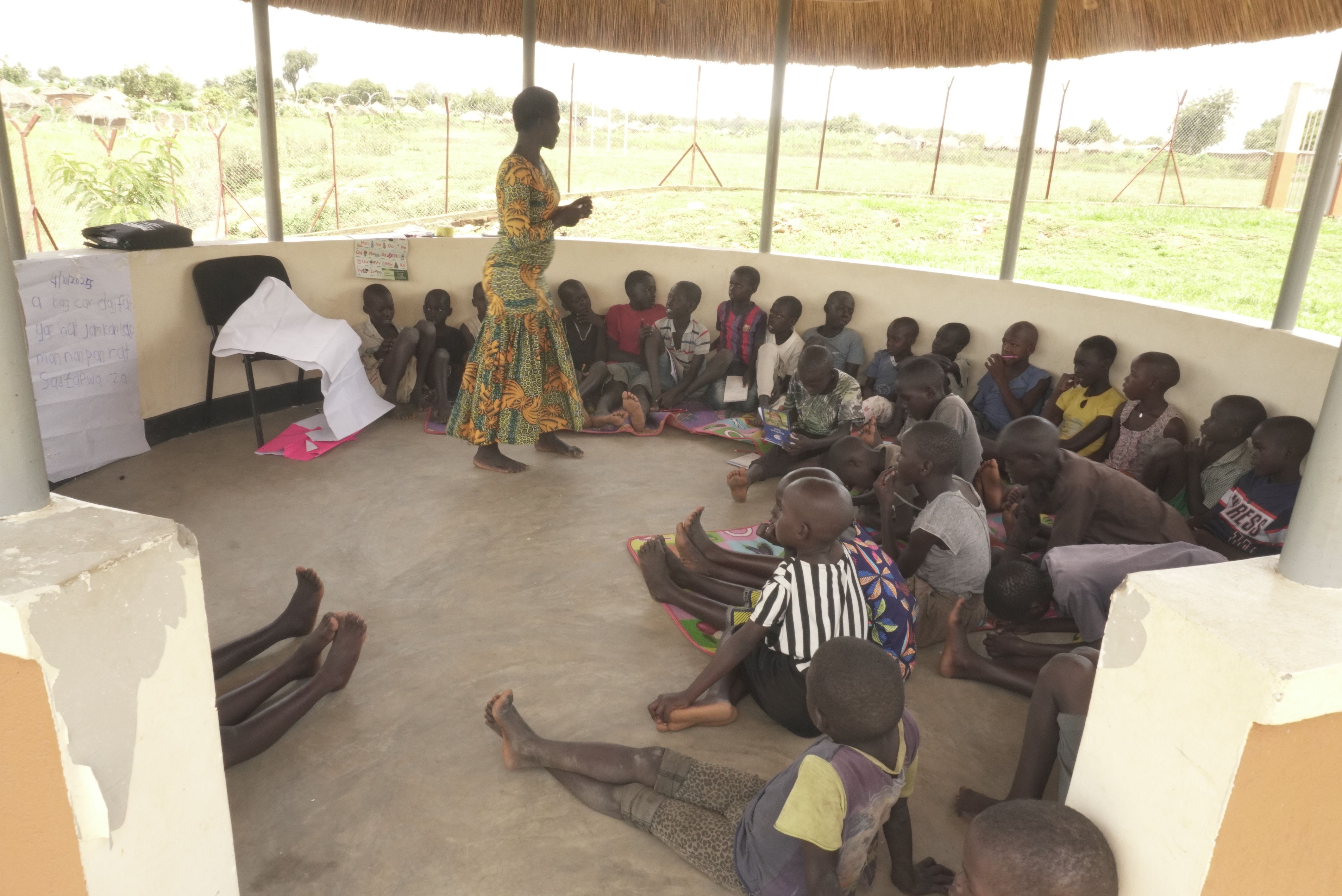 Women gathered for craft training inside the Creative Learning Haven.