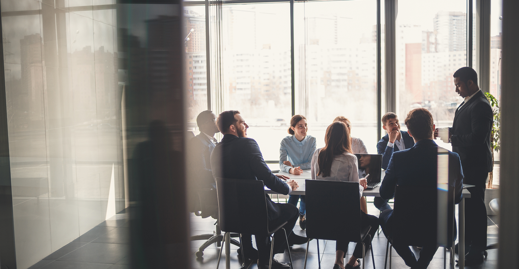 group meeting in office