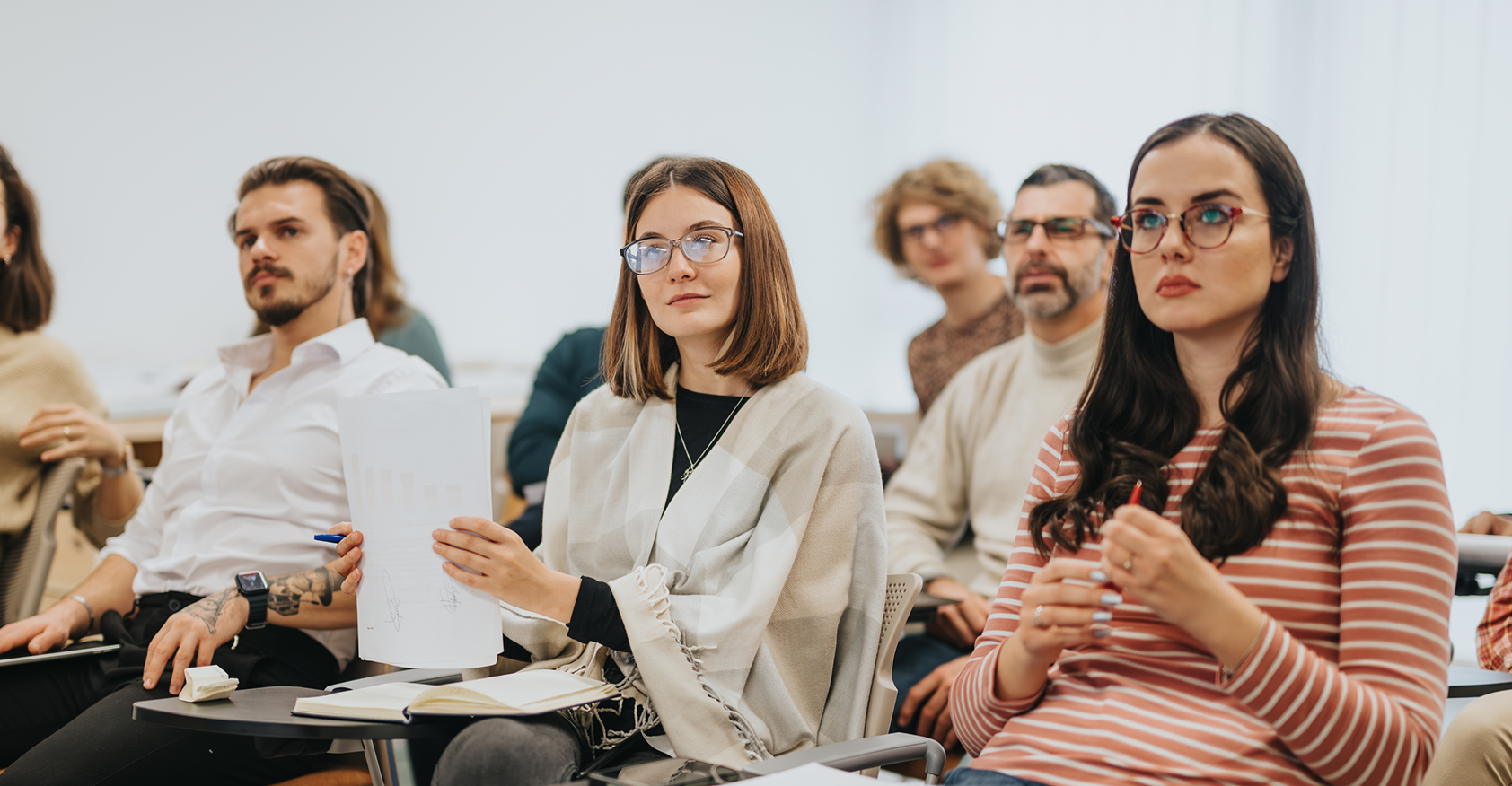 people watching attentively