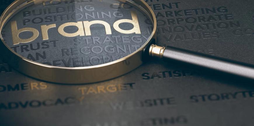 brand word under microscope