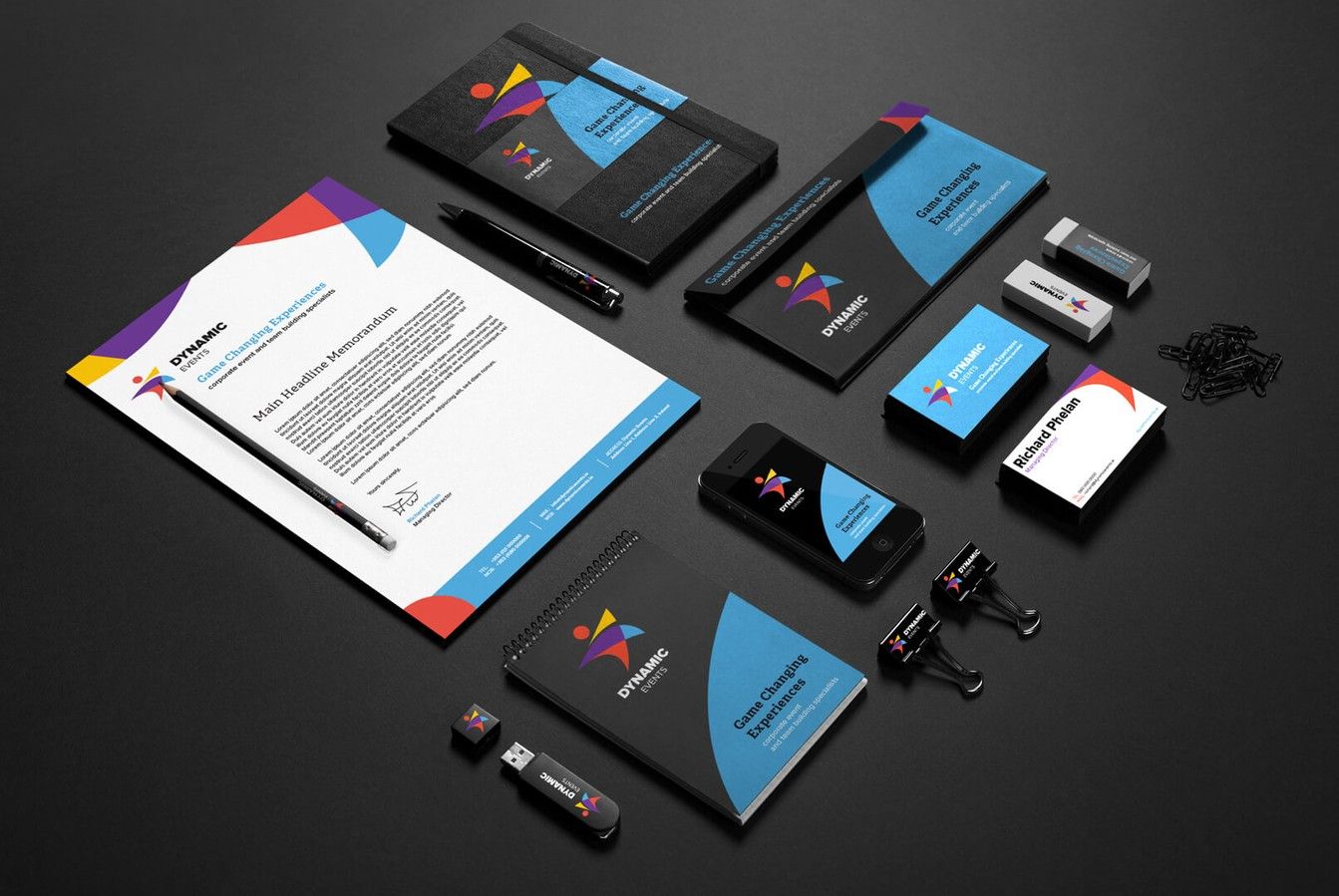 Dynamic Events Business Cards and Flyers