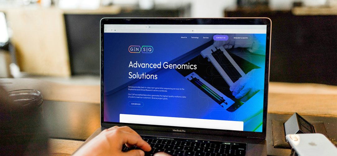 view of person looking at Genseq website