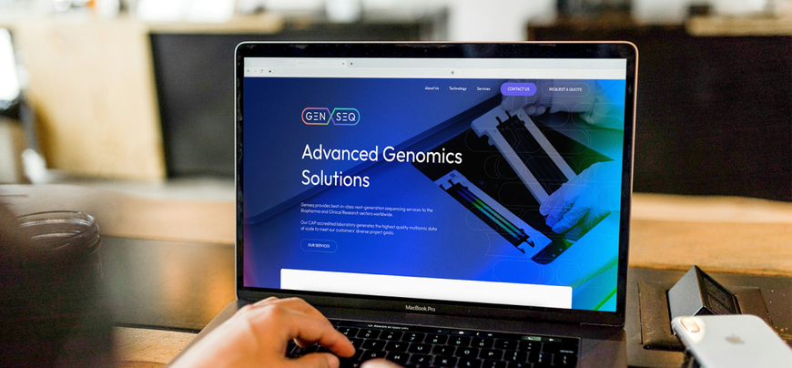 view of person looking at Genseq website