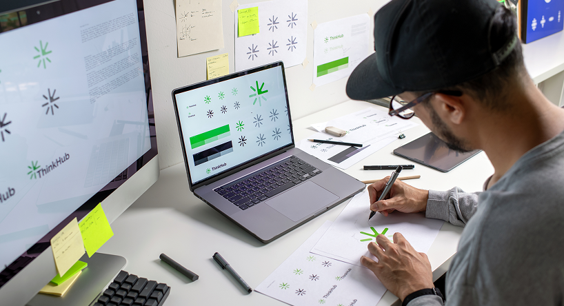 Person working on branding