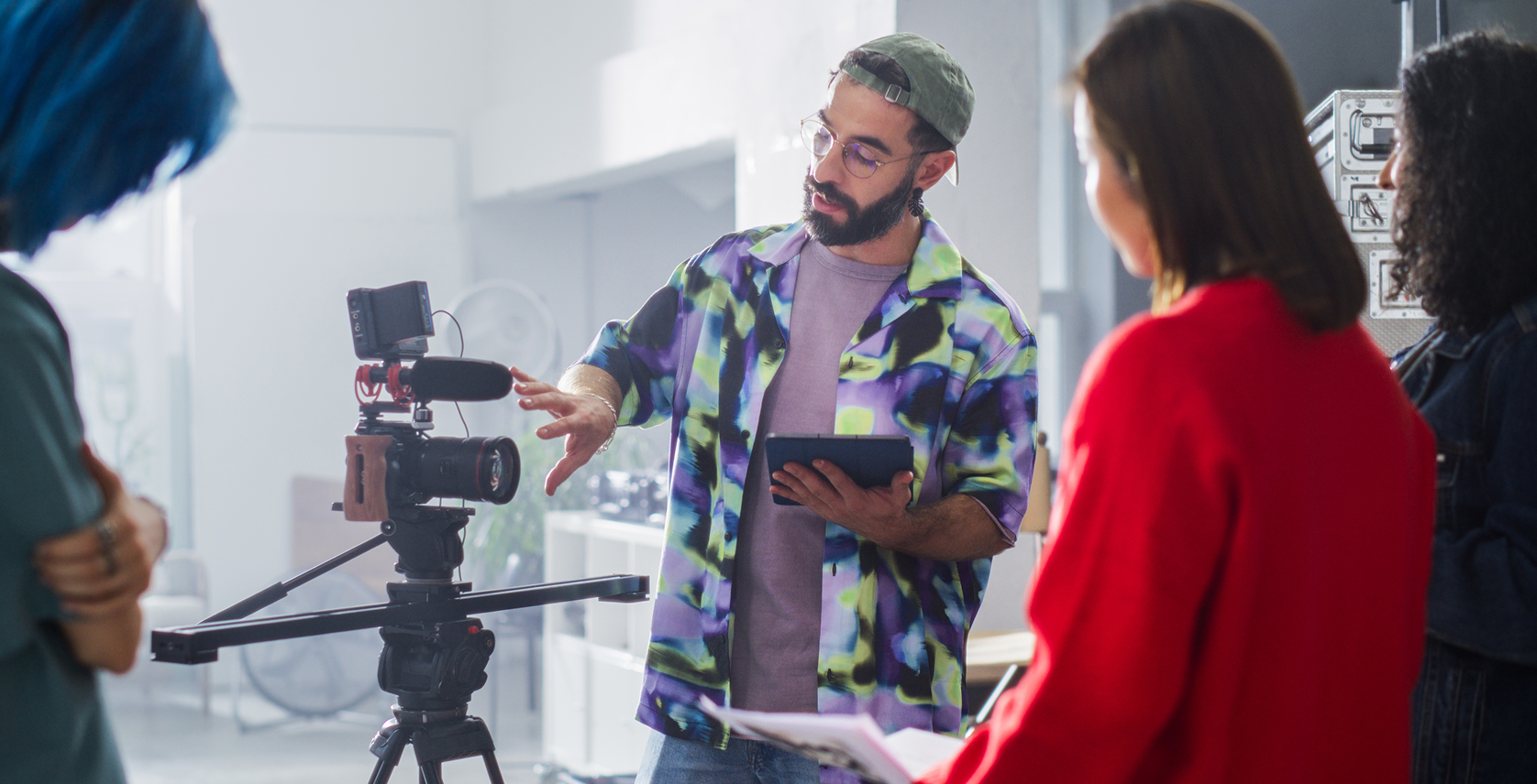 rehearsals with camera operator