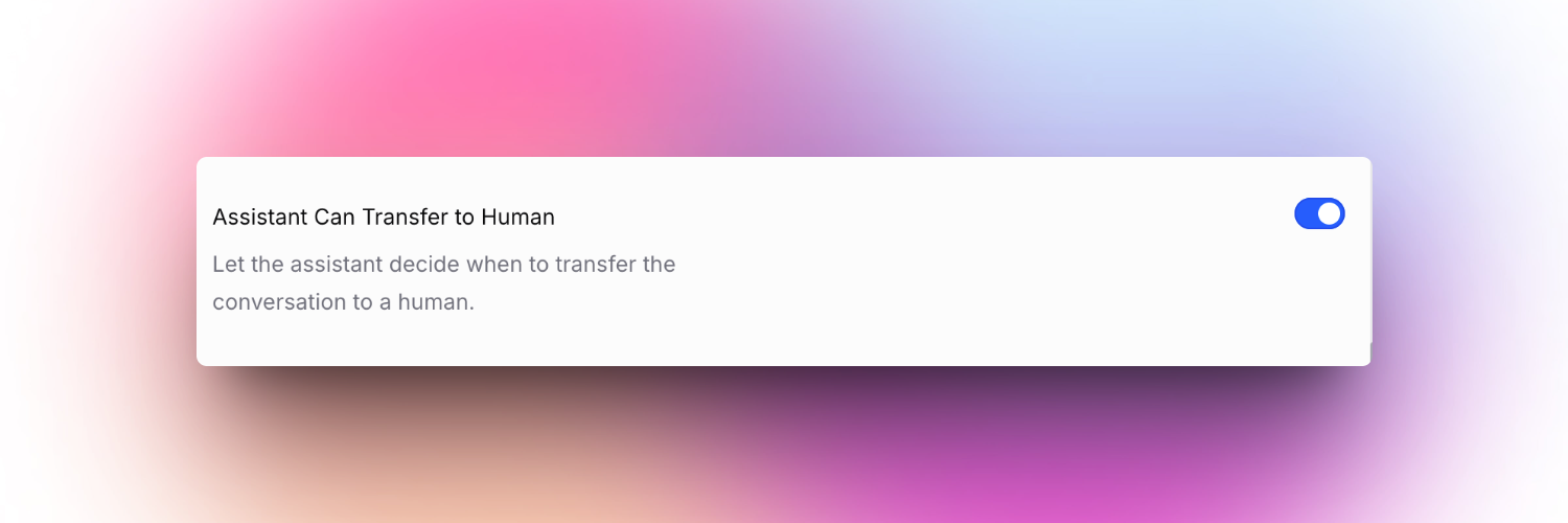 A settings interface with the option "Enable Memories" and an activated blue toggle switch. Below, it explains: "Let the assistant store user relevant information for future conversations."