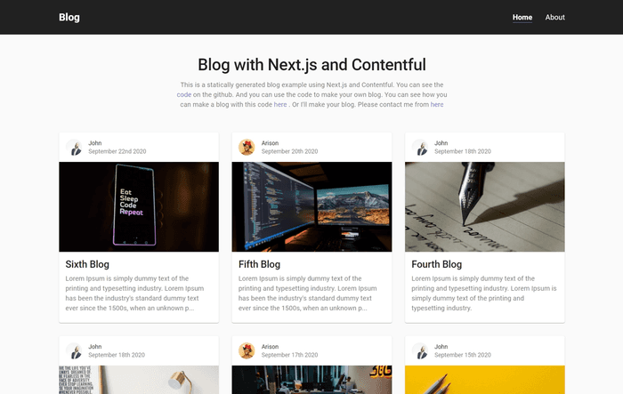 Building A Blog With React Next Js Contentful And Material Ui And Deploy It With Vercel Satoru Akiyama