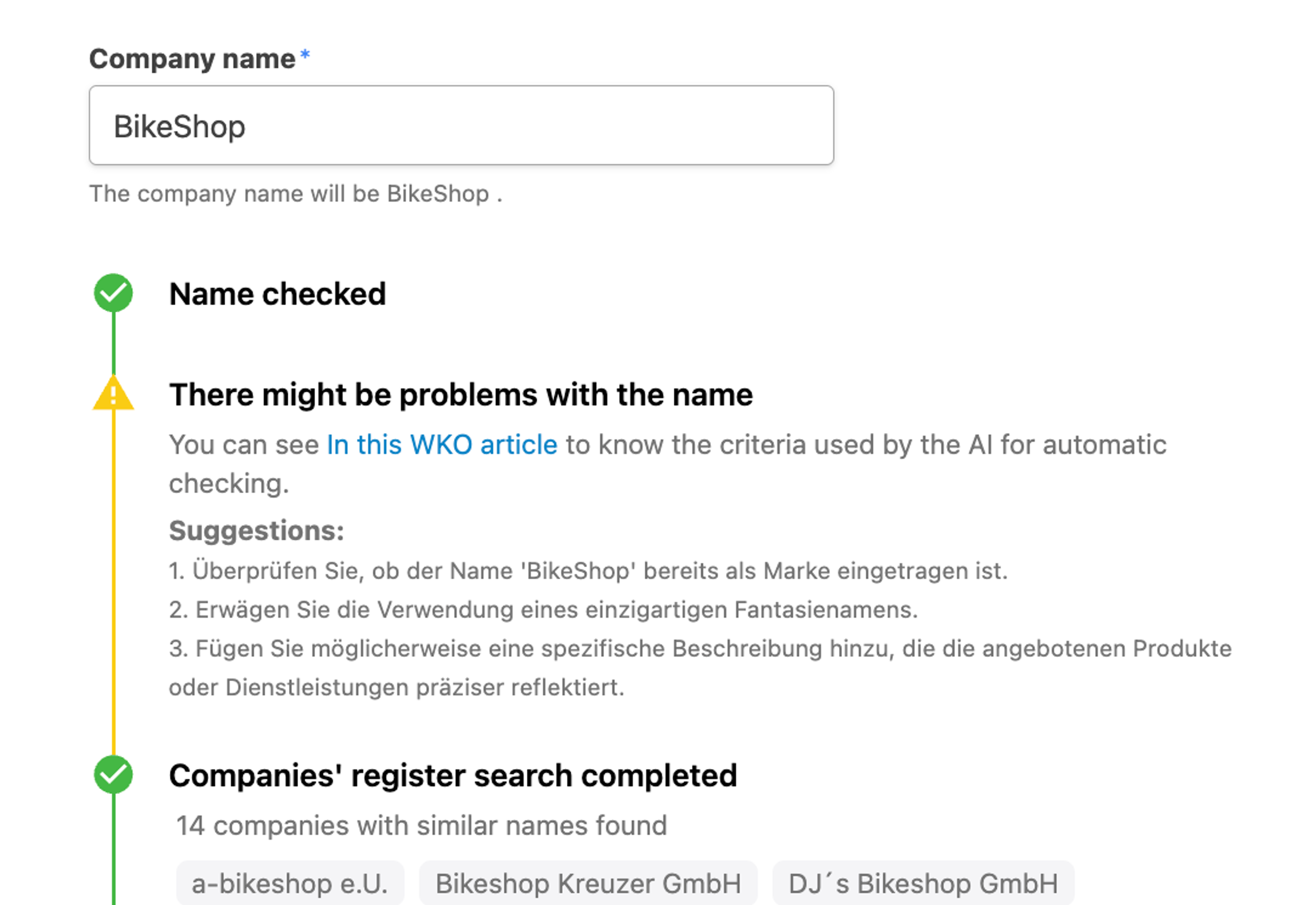 Screenshot Namens-Check