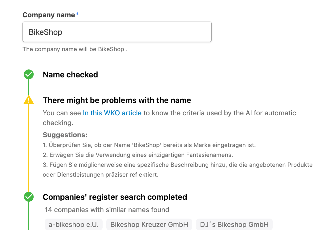 Screenshot Namens-Check