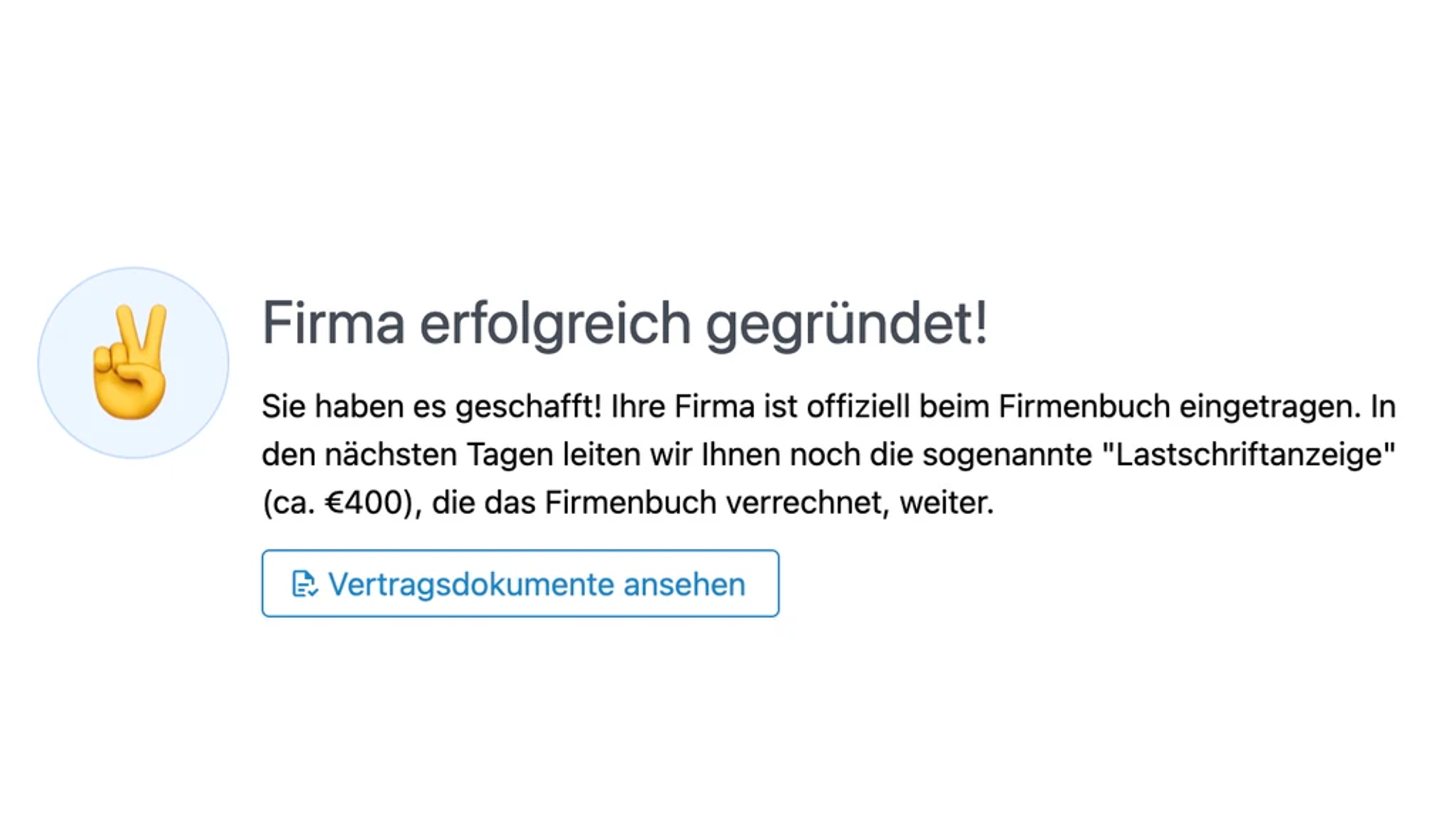 Company registration step