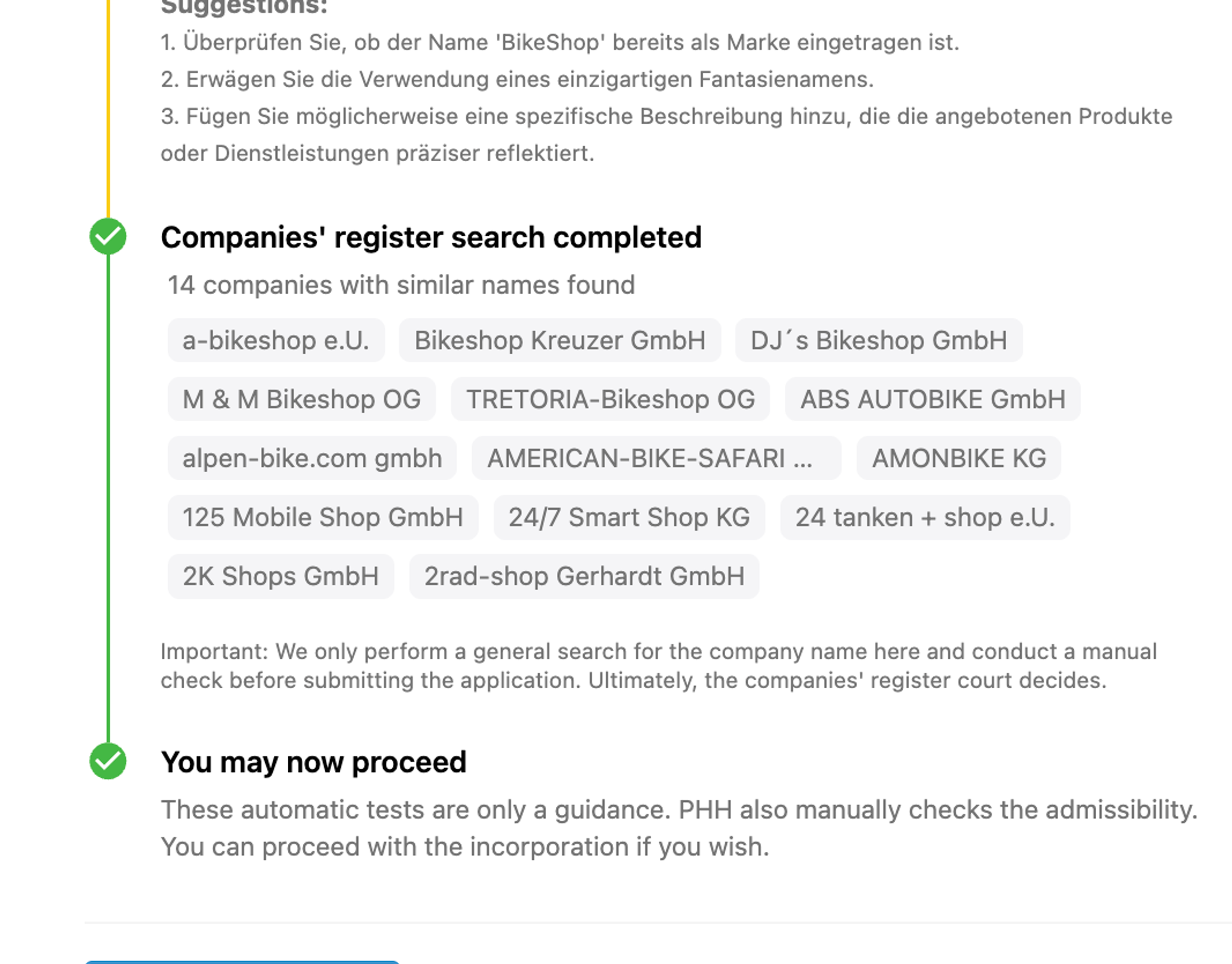Screenshot Firmenbuch-Suche