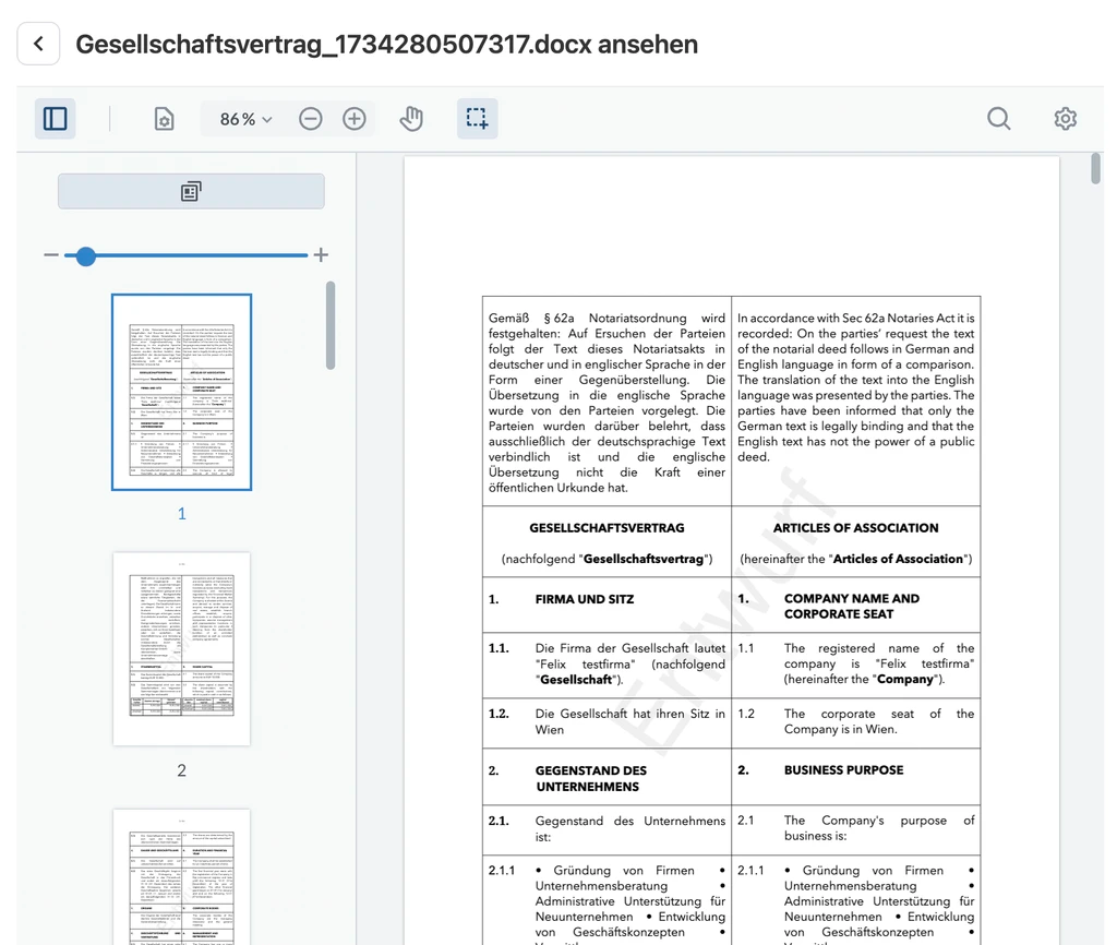 Purchase contract step