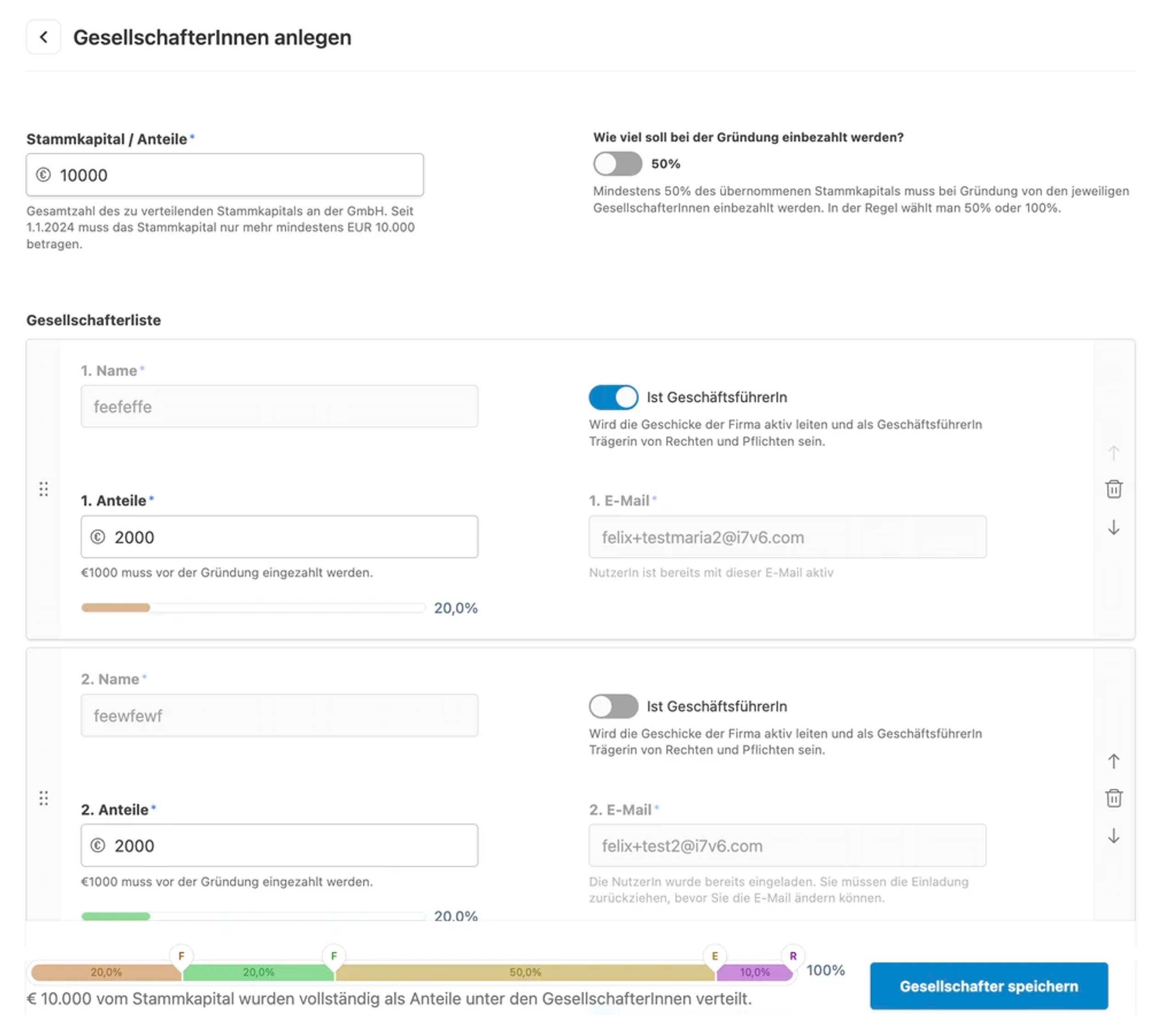 Define shareholders step