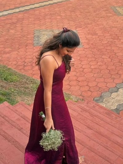 Indigo Hand-Embroidered Anarkali Set alternate