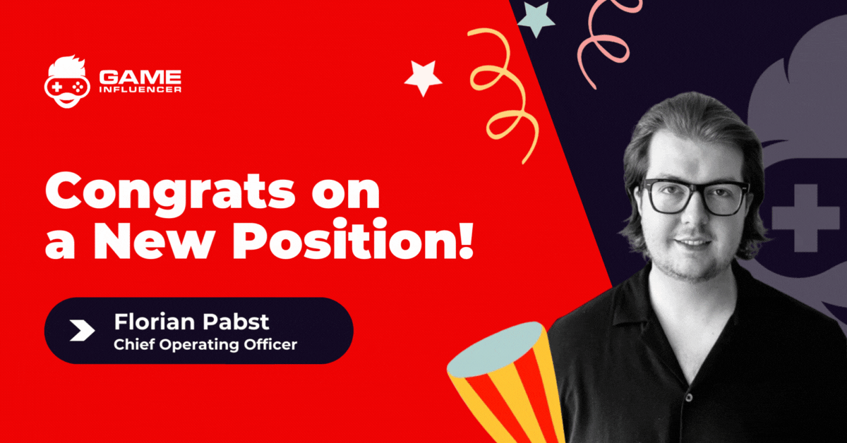 Florian Pabst Promoted to Chief Operating Officer at GameInfluencer!