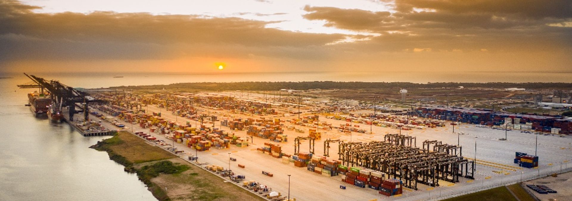 If the Ship Channel is deepened to 55 feet, the Bayport Container Terminal could welcome newer carbon-neutral cargo vessels. Photo: Port Houston. 