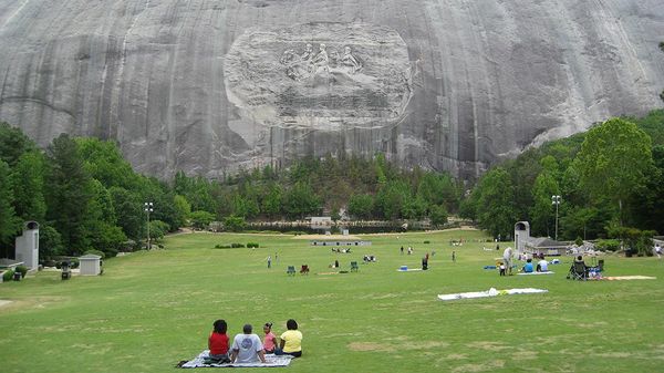 Stone Mountain Park outside Atlanta, says Brentin Mock, is just one American public space that was weaponized against Black people. Source: Wikimedia Commons.