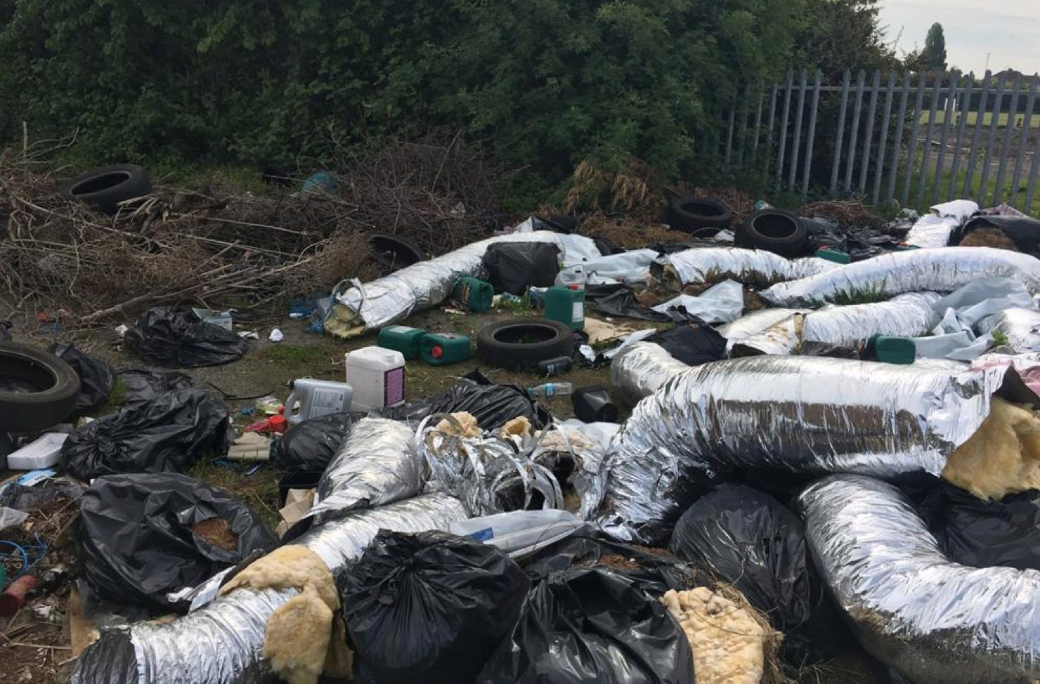 fly tipping site rubbish