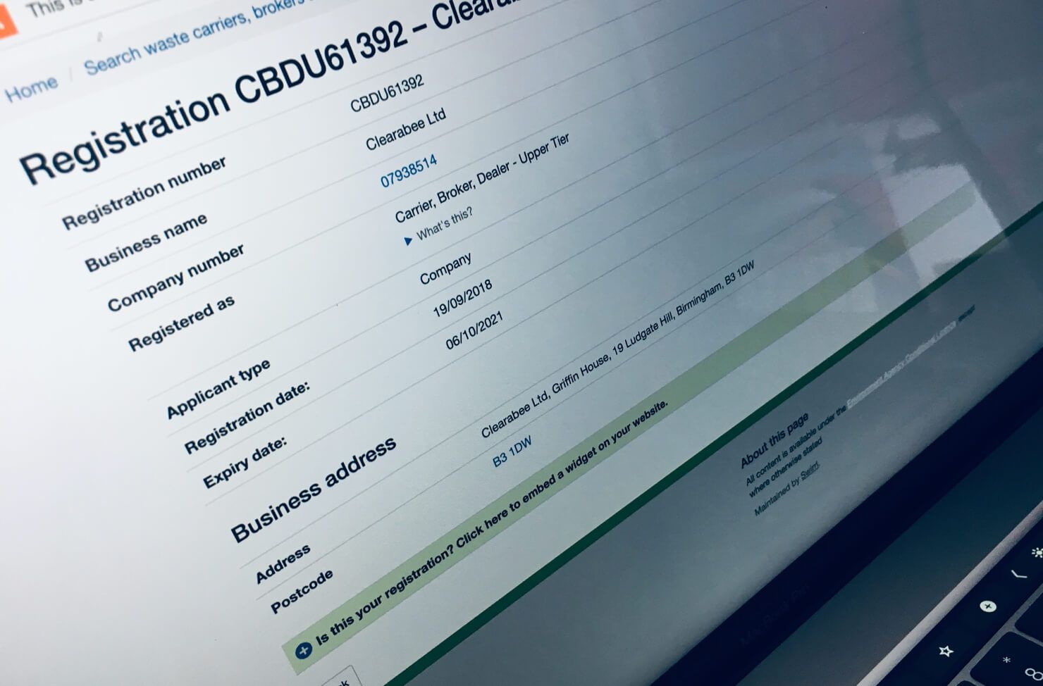 Waste Carriers Licence