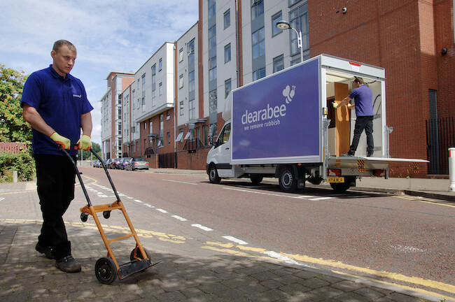 Clearabee operatives removing waste