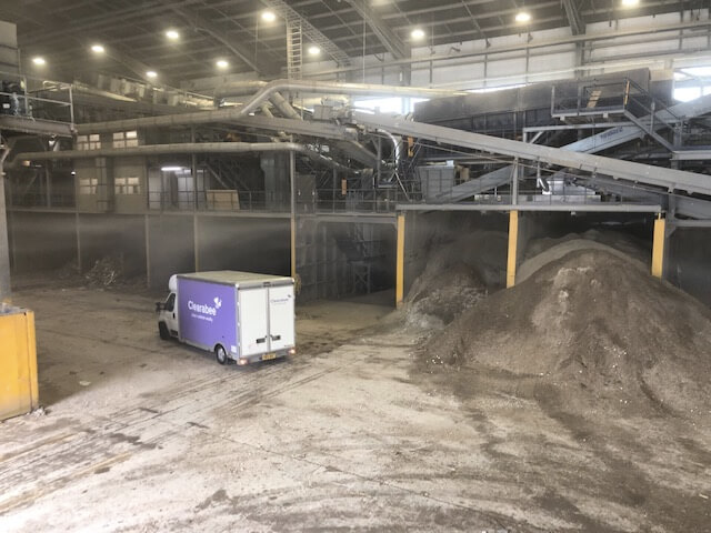 Clearabee van in a waste facility