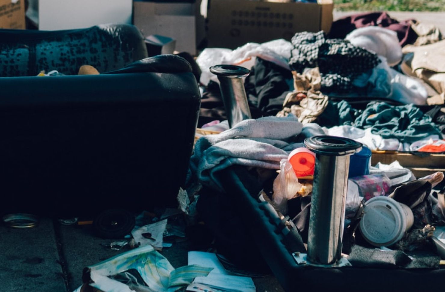 piles of rubbish