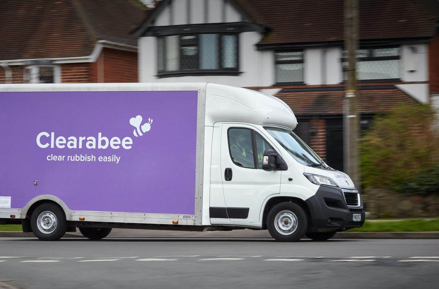 Clearabee van on the road