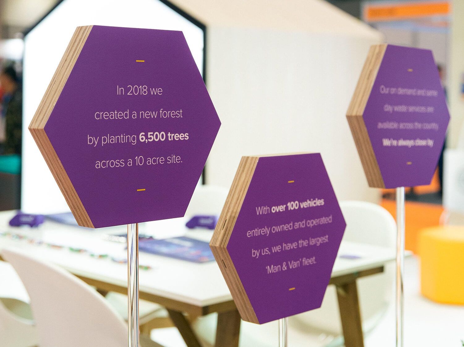 signs with information on