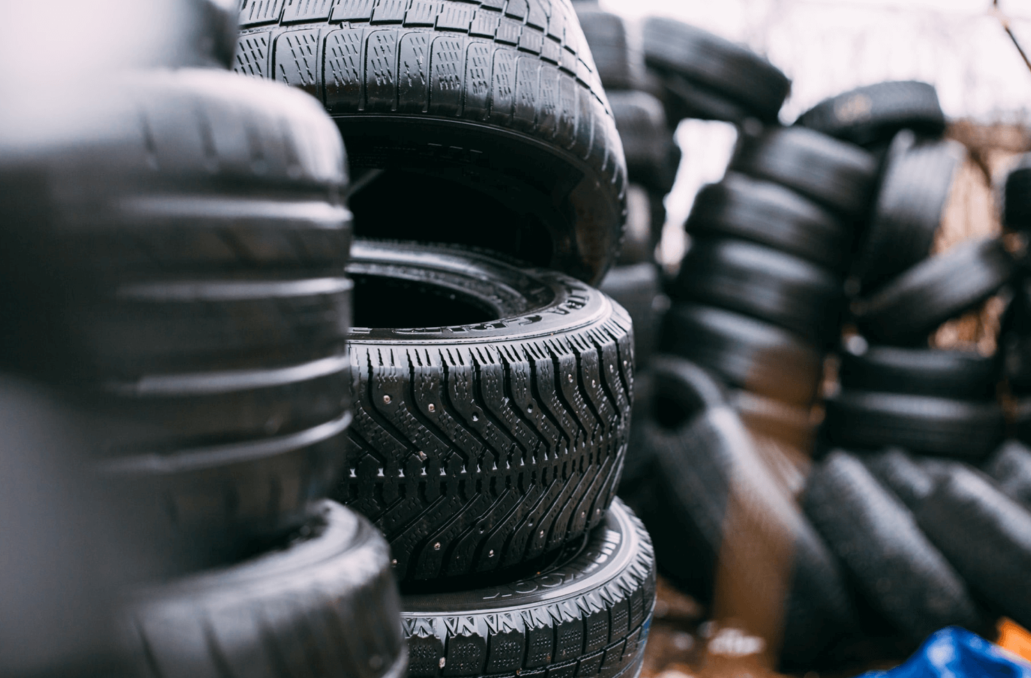 piles of tyres