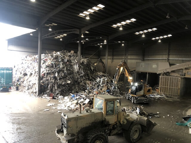 waste being moved