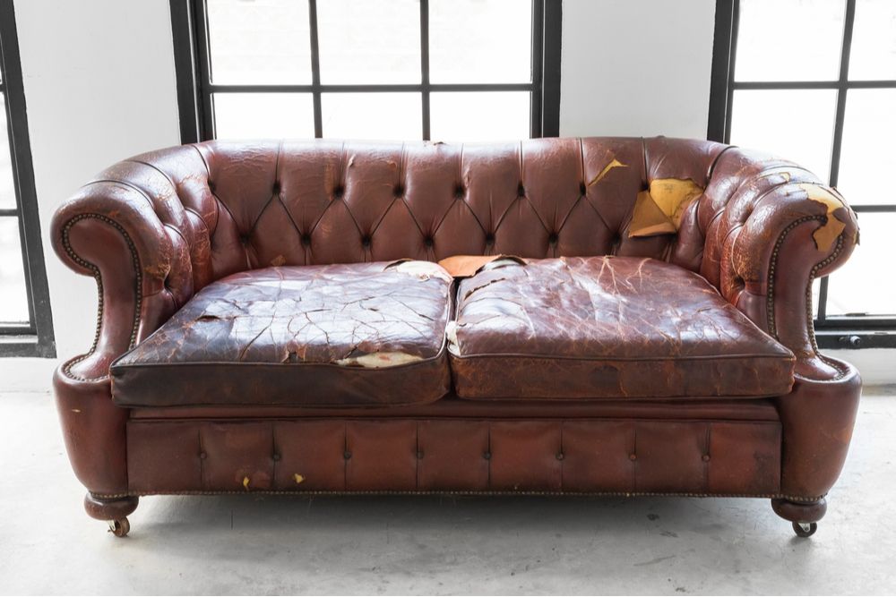 wrecked sofa