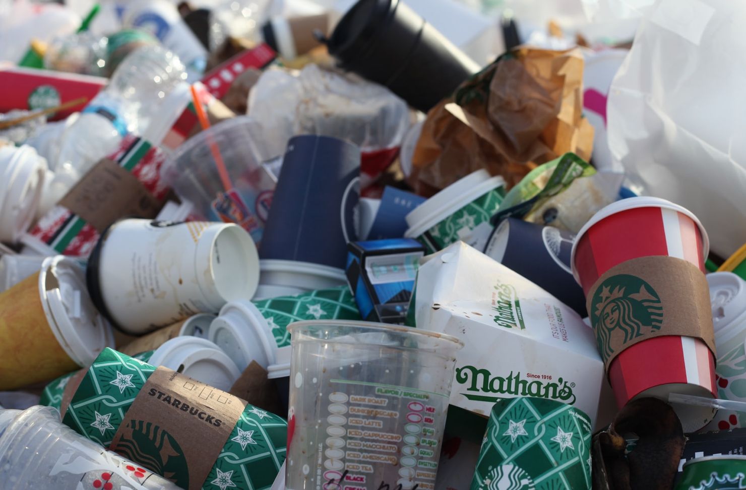 Coffee cups rubbish