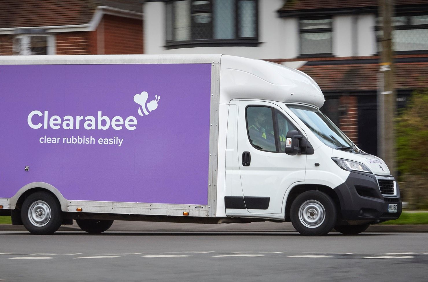 Clearabee van on the road