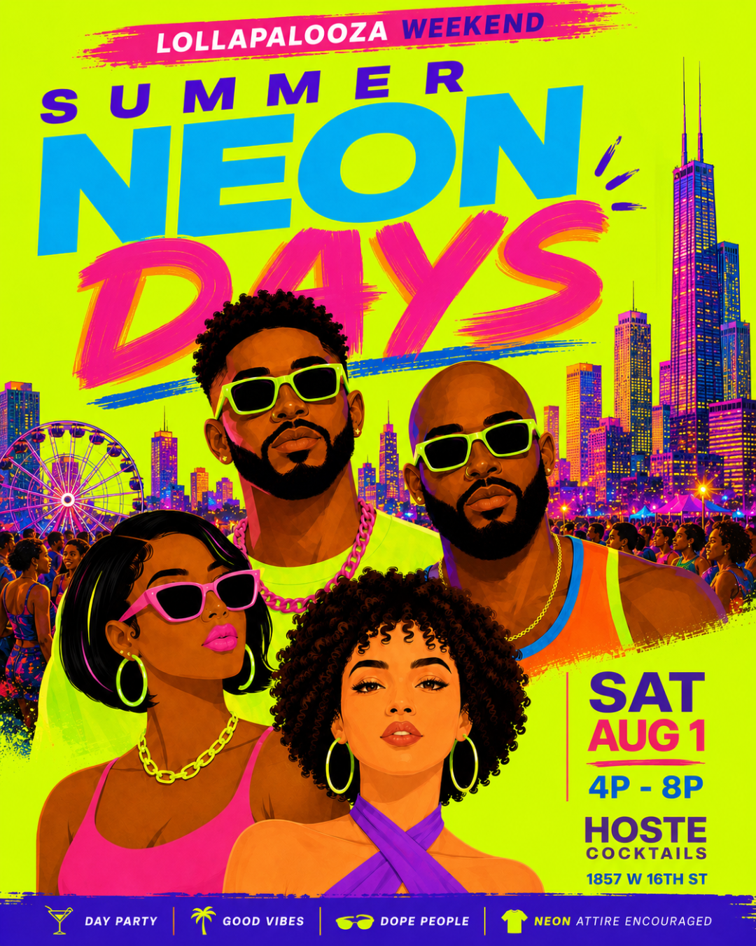 Event: Summer Neon Days Day Party - Lollapalooza Edition