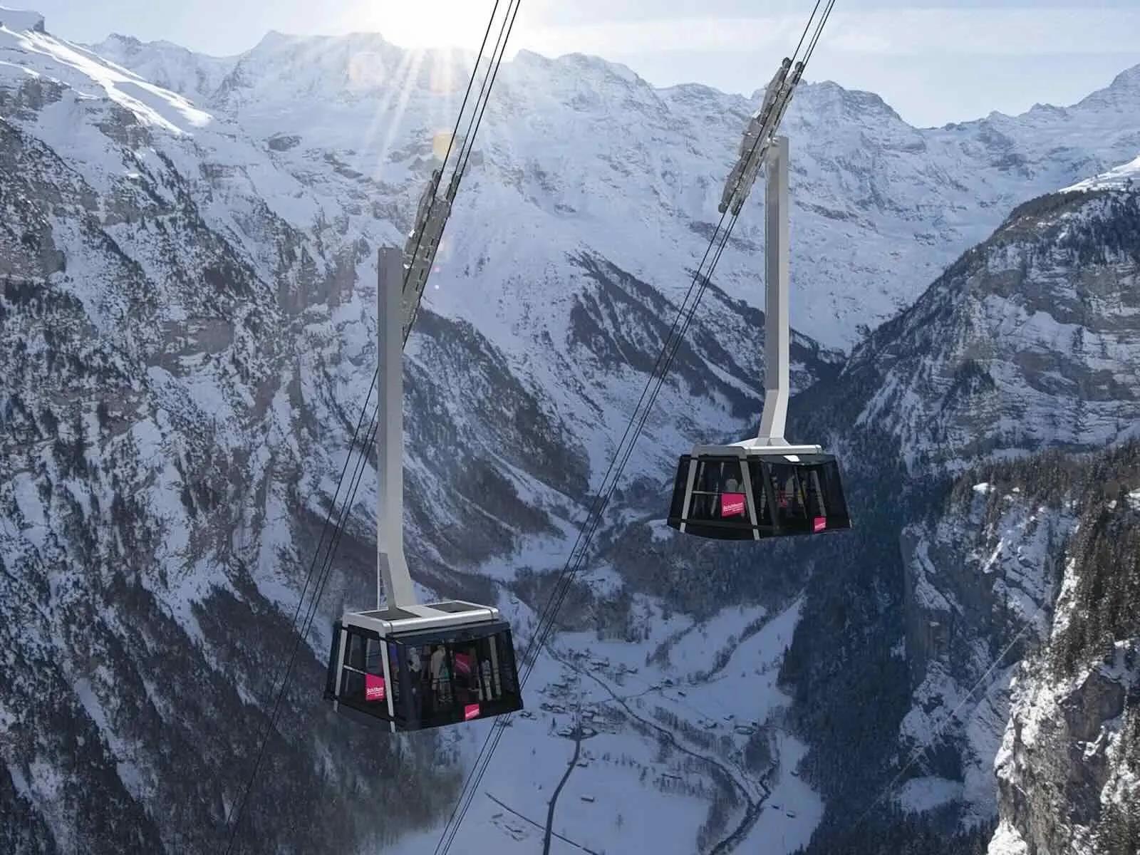 World's Steepest Cable Car Opens at Switzerland's Schilthorn
