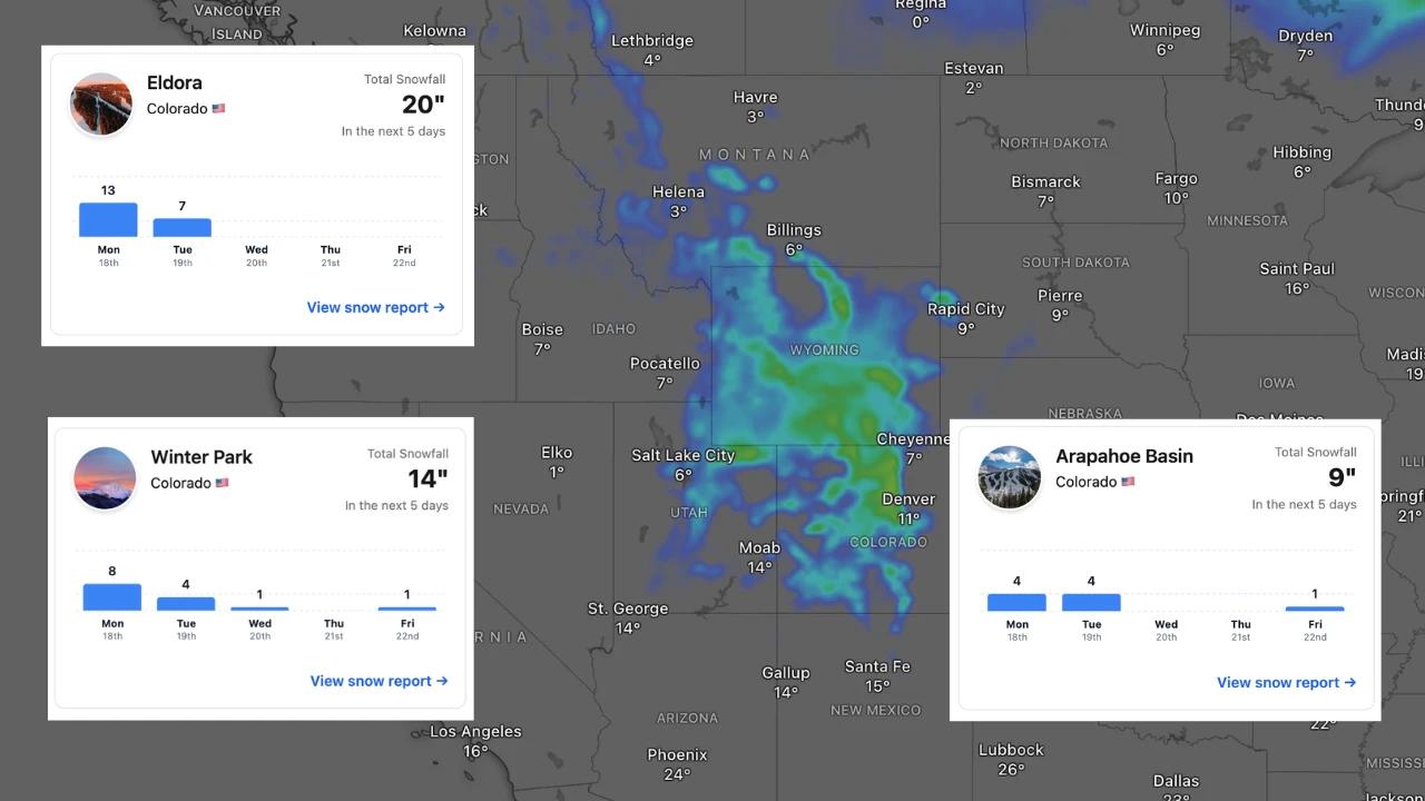 Colorado Snow Forecast: Eldora Leads With 20 Inches in Late-May Storm