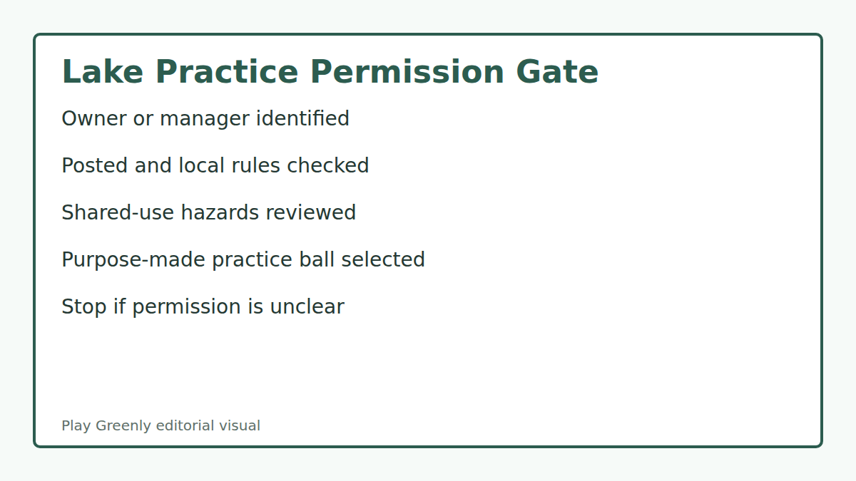 Decision path that starts with owner and local permission before choosing a ball