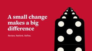 Continuous improvement messaging reading 'A small change makes a big difference'
