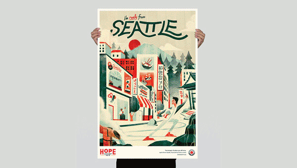 Posters of US cities, from New York to San Diego