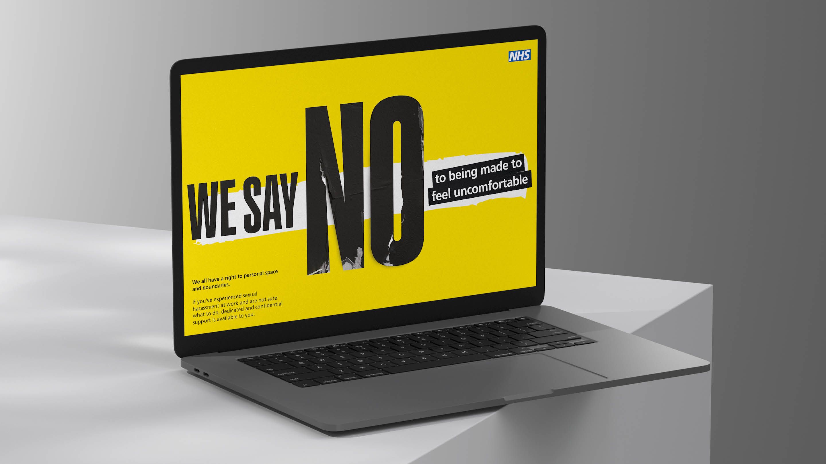 The We Say No campaign as a desktop background