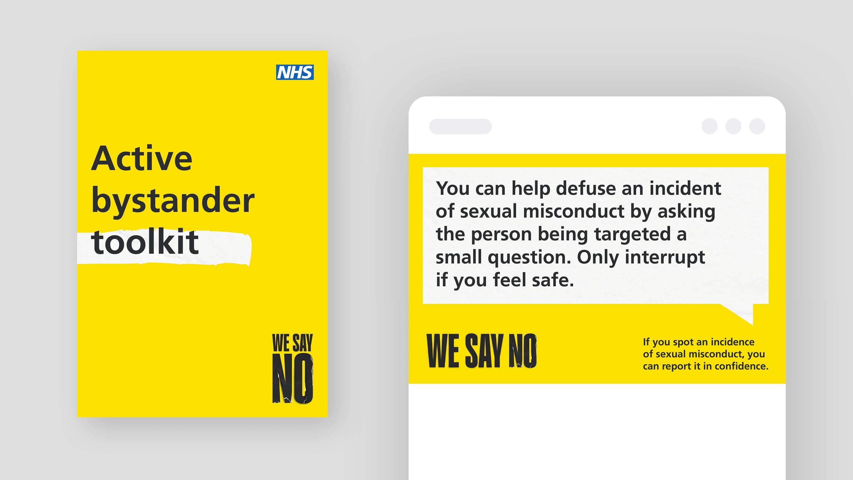 The We Say No campaign toolkit cover