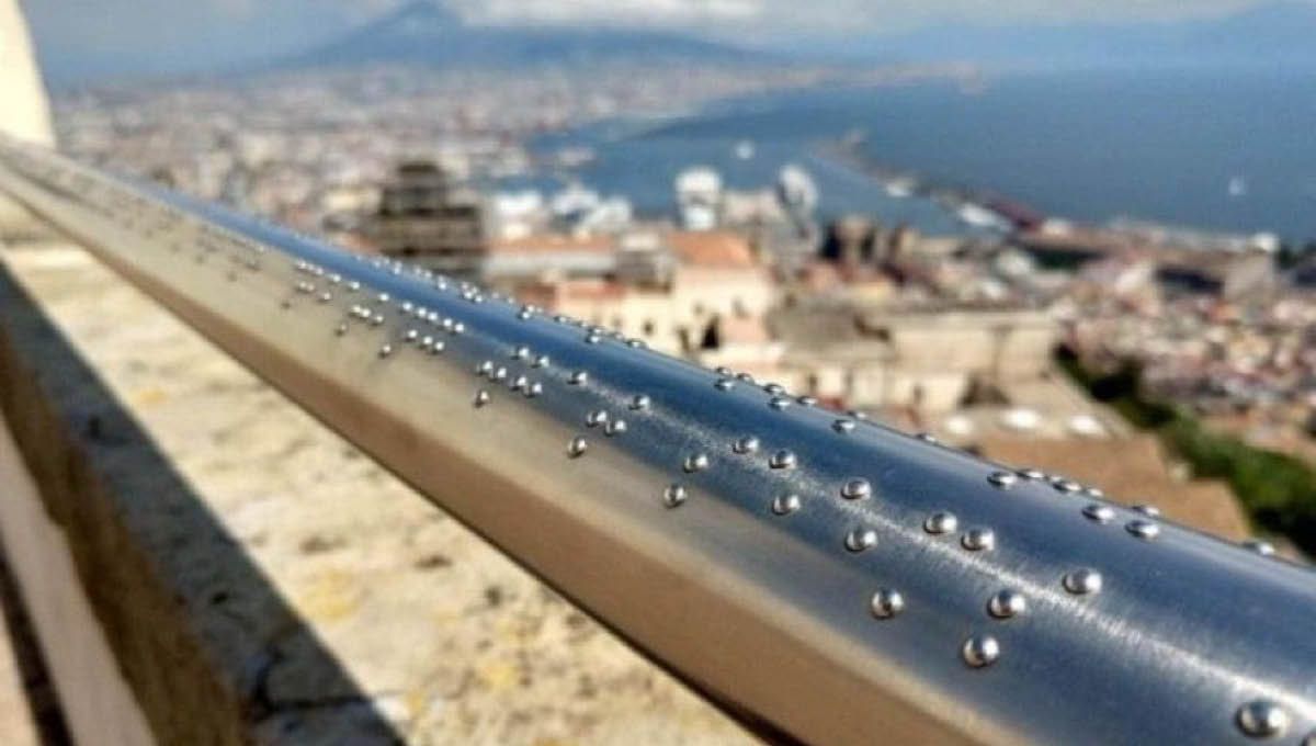 Braille signage at the Bay of Naples