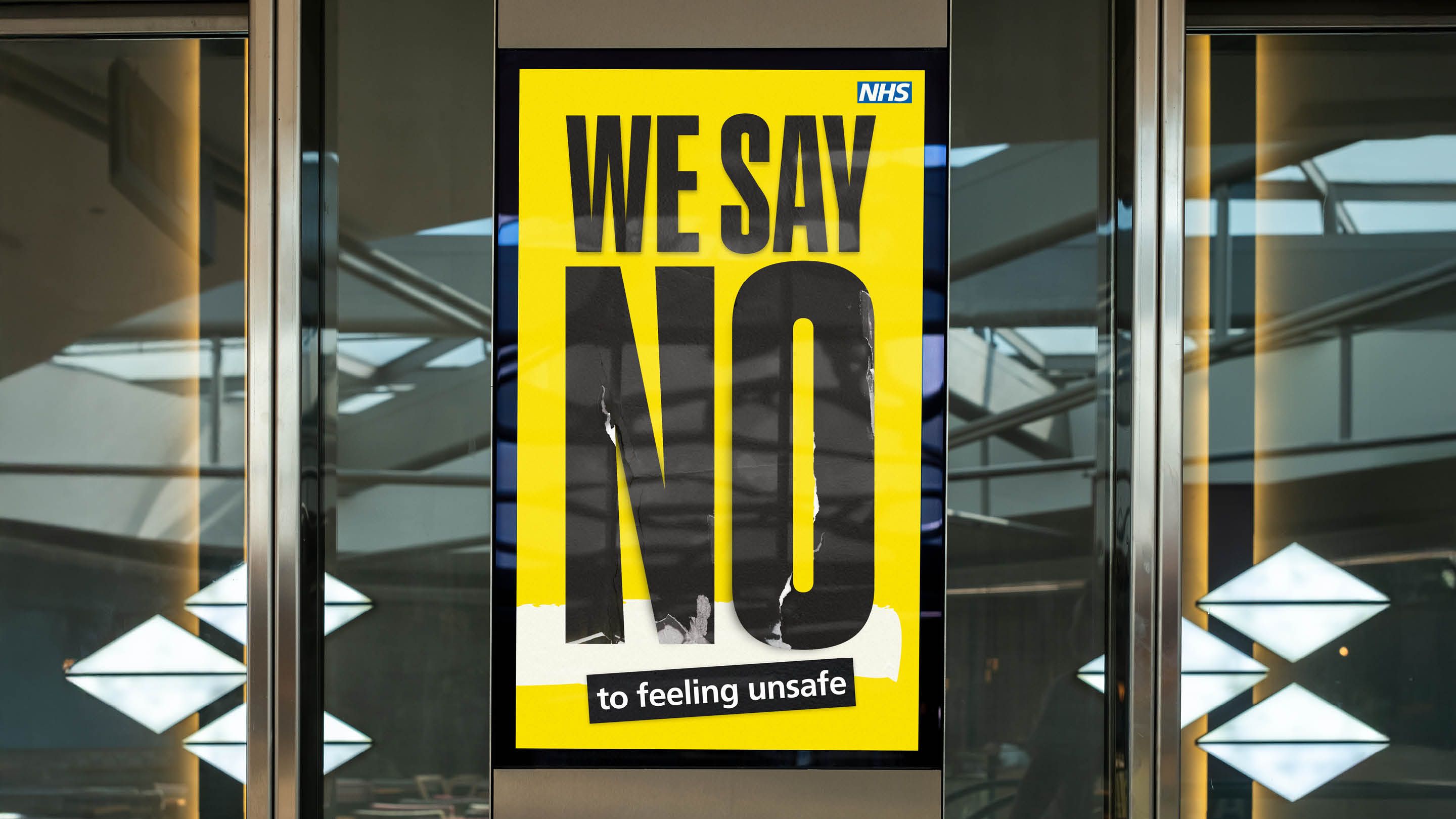 Campaign poster for We Say No to feeling unsafe