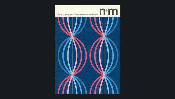 Images of designs by Erwin Poell, on the covers of scientific journals