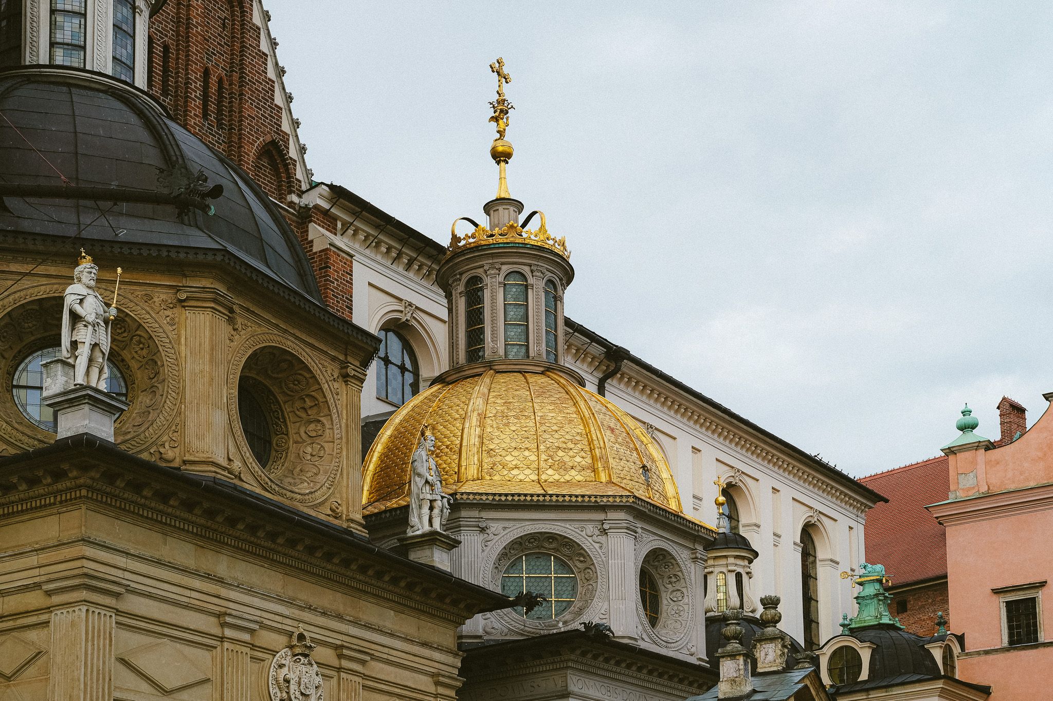 Golden roof of the church on castle hill